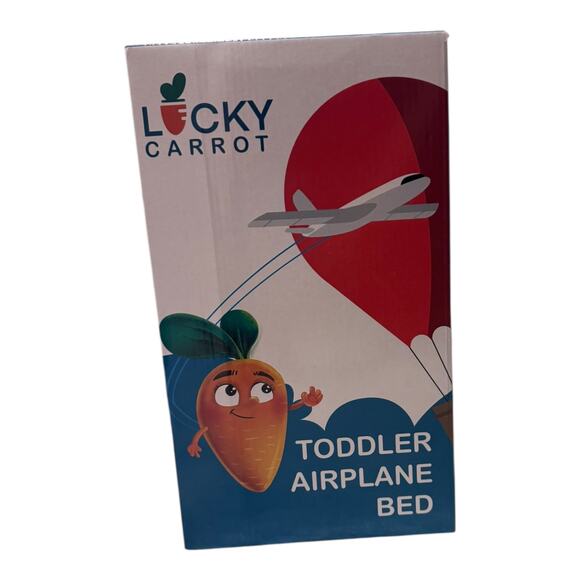 Lucky Carrot Toddler Airplane Bed Inflatable Travel Mattress Pump Bag Kids - Picture 1 of 2